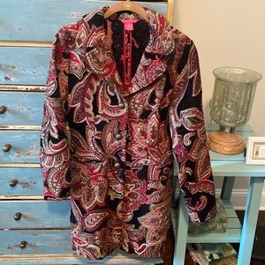 Sunny Leigh sz 8 super unique coat/ very hip style /look.